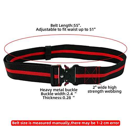 KUNN Carpenter Pouch Durable 10-Pocket Tool Belt with Hammer Loop & Work Tool Belt Quick Release Buckle