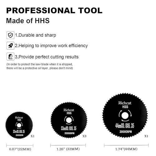 Richcat PVC Pipe Inside Cutter,Inside Pipe Cutter,Internal Plastic Pipe Cutter,Plumbing Internal Plastic ABS Pipe Cutter Set,1/4" Hex Shank,High Speed Steel(5 Black Saw Blades)