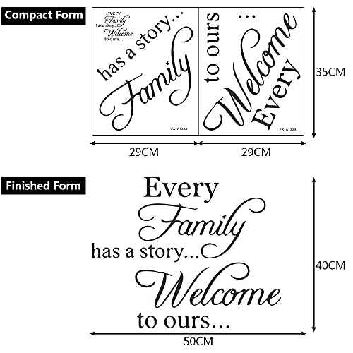 2 Pack Family Inspirational Wall Stickers Quotes Words Design Vinyl Decal Quote,Live Every Moment,Laugh Every Day,Love Beyond Words, Wall Sticker Motivational Wall Decals