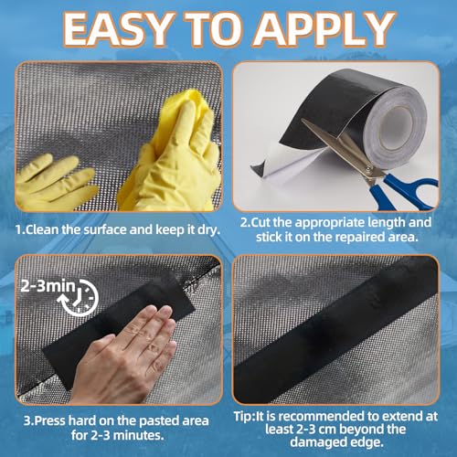 RV Awning Repair Tape, Waterproof Tent Repair Tape, Outdoor Repair Tape for Tarp, Tent, Canvas, Boat Covers, Sail Tape, Tear Repair Patch Kit, Heavy Duty 3 inches x 33 FT Tent Tape