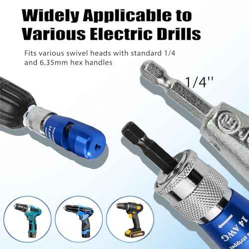 2025 Upgraded 8-in-1 Wire Stripper & Twisting Tool for Drill, 6/8/10/12/14 AWG Cable Stripper for Electricians, Professional Wire Twisting Attachment