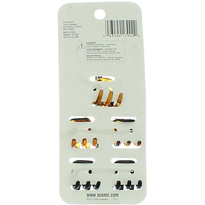 Scunci No-Slip Grip Mini Jaw Clips, 5 Count (Pack of 1)