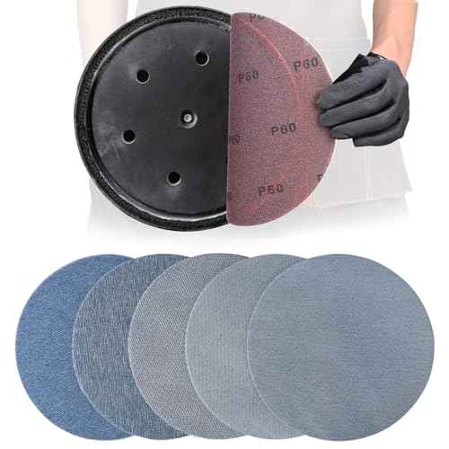 9 Inch Premium Ceramic Mesh Sanding Disc (Grit 60/80/120/180/240), Hook and Loop Mesh Disc 25 Pack Dust-Free Drywall Sandpaper Discs for Random Orbital Sander