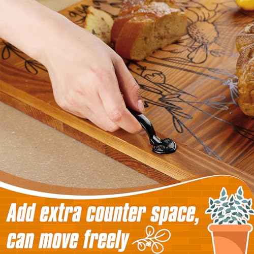 Wooden Noodle Board Stove Top Cover with Handles for Electric Stove 30" x 22" Pine Wooden Stoves Cover for Gas Burners Decorative Tray for Kitchen Counter Space