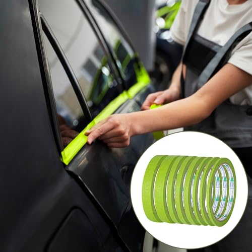 8Rolls Fine Line Tape Thin Painters Tape Total 160yards Pinstripe Masking Tapes 1/8, 1/4, 1/2 inch Width Art TapeSmart Selection Painter Adhesive Automotive for DIY Car Auto Paint (Green, Mixed Sizes)