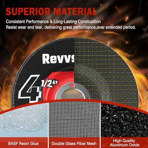 50 Pack Grinding Wheels 4-1/2 Inch, Grinder Wheel for General Purpose Metal & Stainless Steel, Aluminum Oxide Grinding Disc 4 1/2 for Angle Grinder, Depressed Center 4.5" * 1/4" * 7/8"