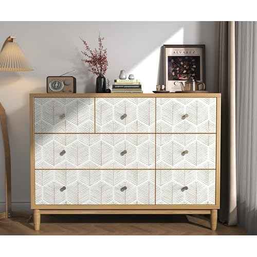 Modern Peel and Stick Wallpaper 17.3''¡¿591'' Self Adhesive Wallpaper Boho Contact Paper Beige and White Geometric Wall Paper Removable Decorative Wallpapers for Bedroom Bathroom Cabinets Decor Vinyl