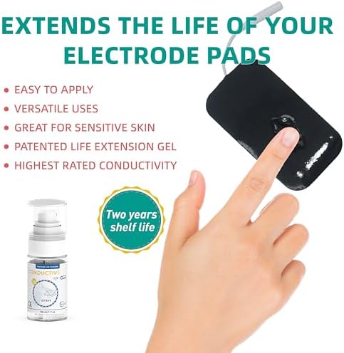 Conductive Gel for TENS Unit Pads, Electrode Gel Extend The Life and Increase Adhesion of Electrodes for Your TENS/EMS Units, Muscle Stimulator (White / 50ml-4)