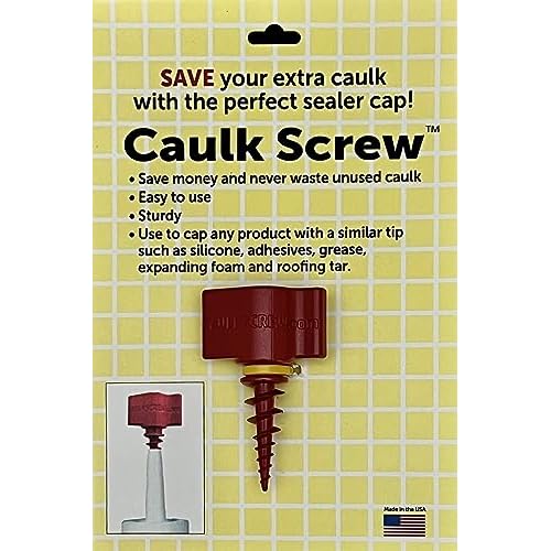 Caulk Tube Sealing Tool ? Screw-On Saver Caps for Caulking Guns, Prevent Drying and Leakage, Reusable Tool Accessory, 5-Pack