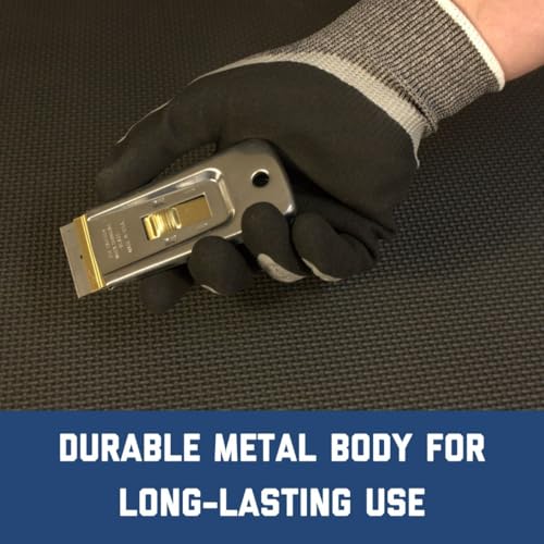 Deluxe Window Scraper - Precision in Tight Corners, Compatible with 0.009" or 0.012" Blades, Includes 5 Carbon Steel Blades - APTL-7001