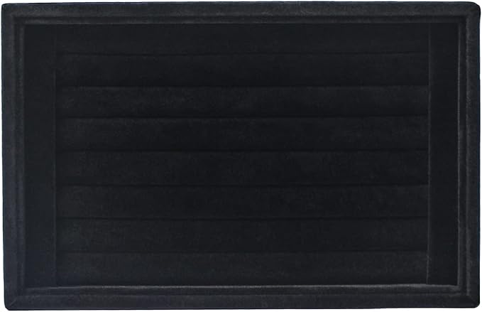 Ring Holder Display Tray Jewelry Organizer Stands for Selling Rings Earrings Show (Black)