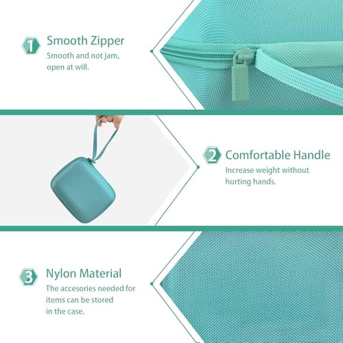 co2CREA Hard Case Replacement for OMRON Evolv Bluetooth Wireless Upper Arm Blood Pressure Monitor BP7000 HEM-7600T-BK (Mint Green Case)