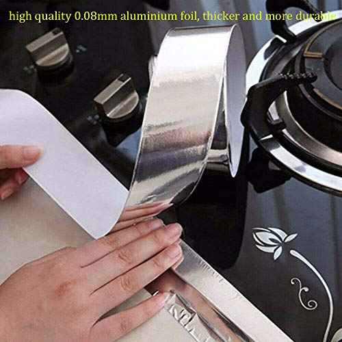Aluminum foil Duct Tape, 2 inch Professional Grade Roll Silver Adhesive Sealing Tape for HVAC, Refrigerator, Freezer, Insulation, Patching Hot & Cold Air Ducts, Sealing, etc.