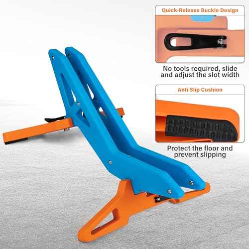 Adjustable Bike Parking Stand Fits 16-29 Inch Bicycles, Compatible with 23c-3.0 Tire Width ? Heavy-Duty Plastic, Easy Installation, Stylish Two-Tone Design (Blue&Orange)