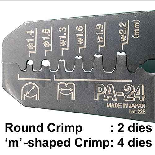 ENGINEER PA-24 Micro Connector Crimping Pliers Tool (Made in Japan) for JST XH, PH, EH & NH series, Molex Micro-Fit, KK series (AWG #32-#18)