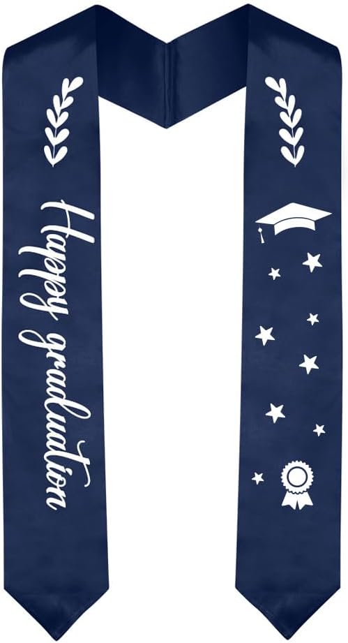 Graduation Stole Graduation Sash Unisex Adults Class of 70'' Stoles for Academic and Choral Ceremony