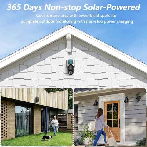 GALAYOU Solar Camera Outdoor Wireless- 2.4GHz WiFi Home Security Cameras with Solar/Battery Powered, Color Night Vision, PIR Sensor, IP65 Waterproof & Easy to Install, Work with Alexa, R1 1P Black