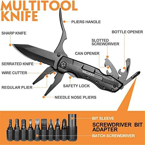 Gifts for Men,Multitool Pocket Knife with Blade,Stocking Stuffers for Men,Christmas Valentinens Day Fathers Day Birthday Gifts for Him Dad Husband,Camping,Emergency,Outdoor