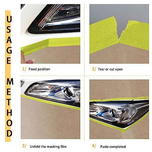 Masking Paper, 20" X 50feet, Tape and Drape for Automotive Painting Covering, Paint Spray Shield for House Painting