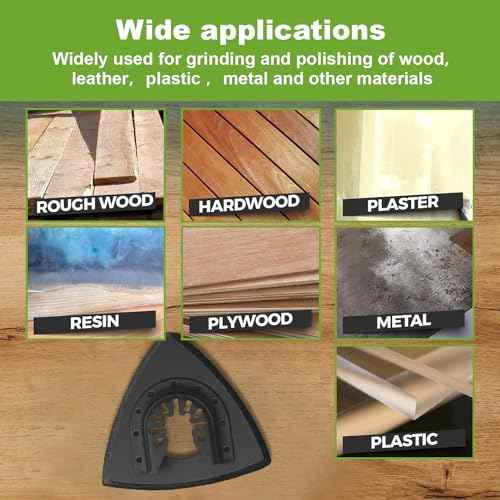 Oscillating Tool Sanding Pad for Multitool Oscillating Saw, WENESTR 1-Piece 3-1/8 in Triangle Sanding Pad for Surface Sanding, Mechanical Maintenance Cleaning, Polishing, Deburrin¡¦