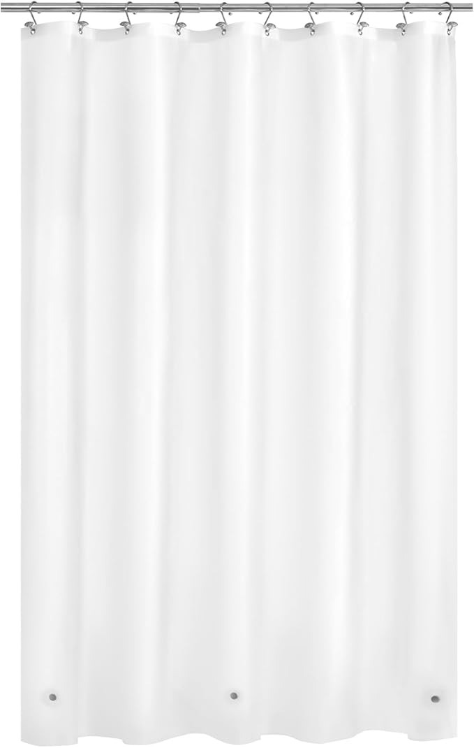 Mrs Awesome Frost Shower Curtain Liner with 3 Magnets, 60x72 Frosted PEVA Shower Liner, Light Weight Plastic Shower Curtain for Bathroom, Waterproof,Frost
