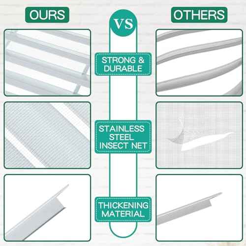 Gisafai 2 Pcs 12" x 18" Gable Vent Aluminum Alloy Wall Vents Shed Attic Window with Screen Return Air Grill with Screws, for Ventilation Exterior Doors Wall House (White)