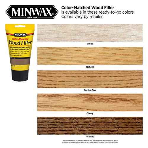 Minwax Color-Matched Wood Filler, White, 6 oz