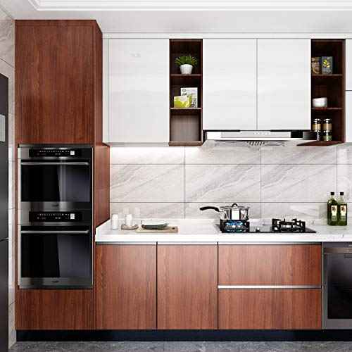Livelynine Teak Wood Grain Contact Paper for Cabinets Drawers Peel and Stick Countertops Vinyl Kitchen Cabinet Wallpaper Self Adhesive Counter Top Contact Paper Waterproof Desk Covering 15.8x78.8 Inch