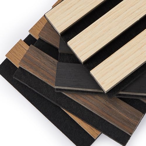 Samples 4-Pack 6" x 4.5" Acoustic Wood Slat Panels