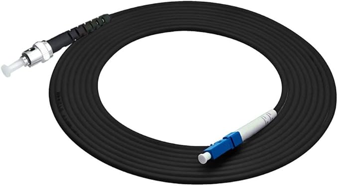 Jeirdus 75M LC to ST Outdoor Armored Simplex 9/125 SM Fiber Optic Cable Jumper Optical Patch Cord Singlemode 75Meters 160ft LC-ST