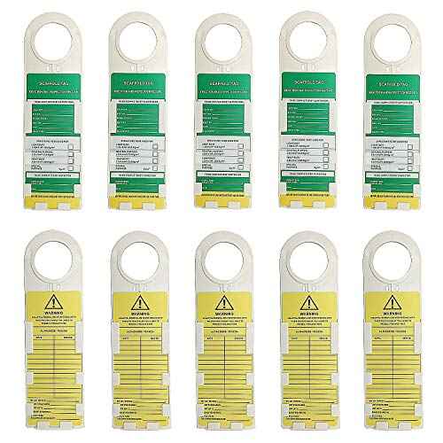 Scaffold Status Holder and Tags, 10 Holder, 10 Scaffold Tags, 11-3/4" Height, 3-1/2" Width (Set of 10)