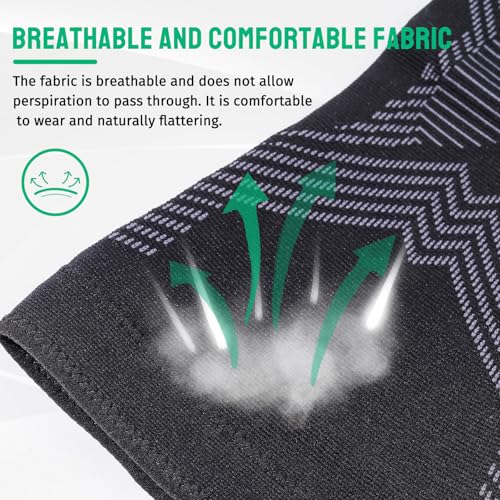 Knee Compression Sleeve Original – for Pain Relief and Support – Alleviates Swelling, Inflammation, and Improves Circulation – Ideal for Men and Women in Sports and Everyday Activities