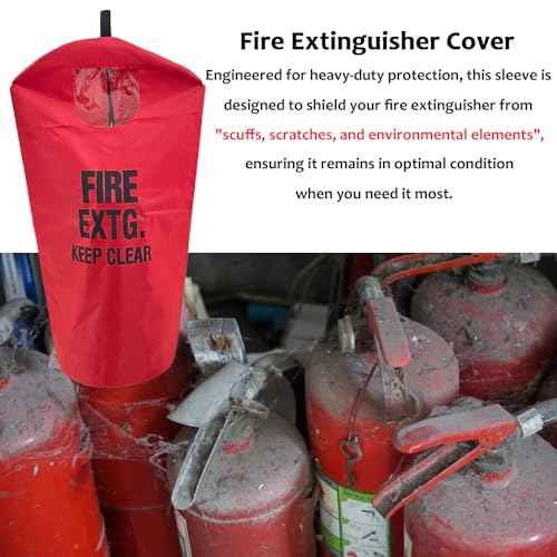 Fire Extinguisher Cover, Heavy Duty Fire Protective Sleeve from scuffs & scratches Accessories, 17"Wx22"L,1 Pcs (5-13LB)
