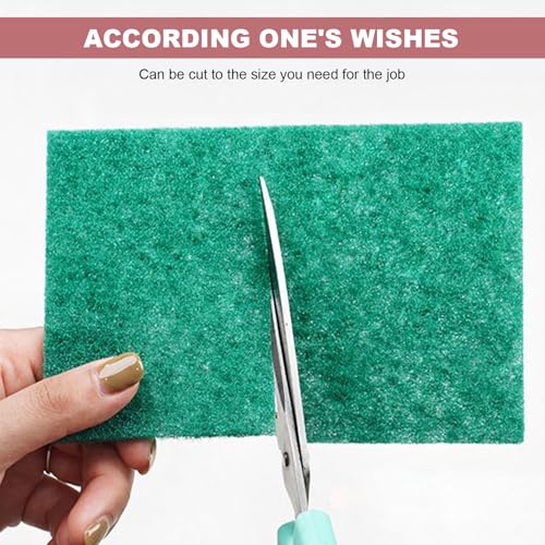6PCS Scuff Pads, 8" x 5" Very Fine Grade General Purpose Hand Pads, Non-Woven Scouring Pad Abrasive Scrubber for Sanding Scuffing Automotive Body Surface Preparation (Green+Red)