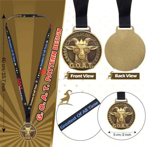 Award Medals 2'' Awards Trophy with Neck Ribbon Winner Prizes Bulk Gifts for Team Tournaments Prize Participation Competitions Achievement Party Favors