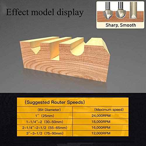 1/4-inch Shank, 1/4-inch Cutting Dia, 2-Flute Straight Router Bit, Carbide Tipped Plunge Router Bit, 4pcs