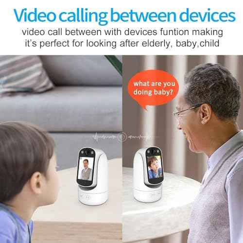 Video Call Security Camera Indoor, Nanny Camera Baby Camera Pet Camera,2-Way Video Call,2-Way Audio, 360¡ÆPan/Tilt WiFi Camera for Home Security, Motion Tracking, 1080P 2.8 inch HD Screen,Night Vision