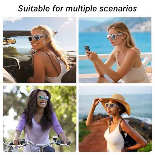 4Pcs Polarized Clip-on for Ray-Ban Meta Skyler & Gen 2 (RW4010/RW4014 52-20), Grey Frame Discoloration Clips for RayBan Skyler Protect Your Eyes, Cool and Fashion (Silver, Grey, Brown, Green)