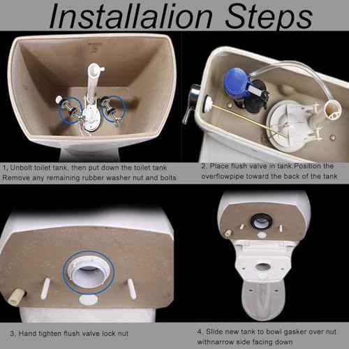 Toilet Flush Valve for American Standard Champion 4/Titan/Duravit, Flush Valve Replacement Toilet Parts for American Standard 4149a/4215a/4260/4266, Includes Flapper/Gasket/Bolt Kit