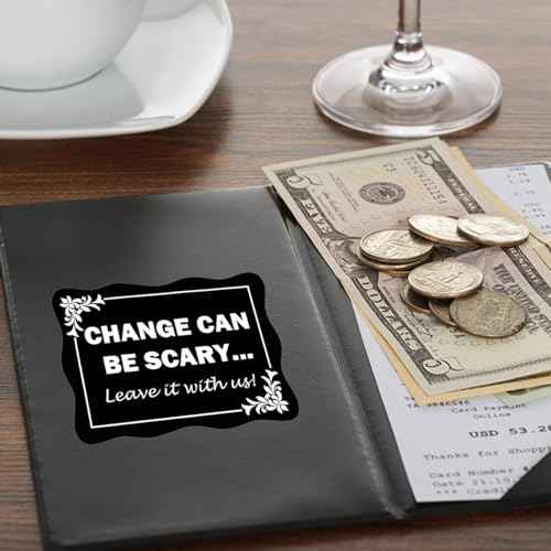 3x4inch Tipping Sticker Tipping Greatly Appreciated Tipping Me Baby Feeling Tipping Change Can Be Scary Your Waiter Waitresses Bumper Stickers for Party Store Bar Coffee Restaurant Car Laptop 8pcs
