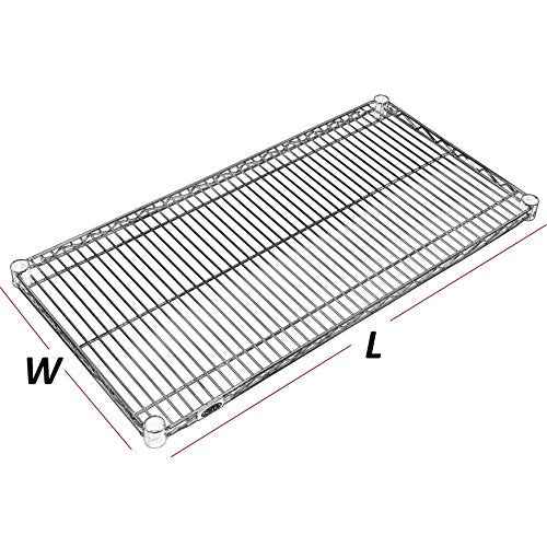 Nexel Additional Wire Shelf for Wire Shelving Units, 600-800 lb Capacity, 21"W x 30"L, Chrome Finish