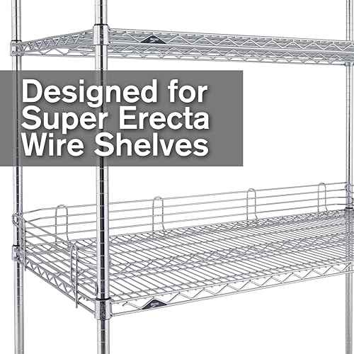 METRO L36N-4C Super Erecta 4" High Stackable Ledge for Wire Shelving, Chrome, 36"