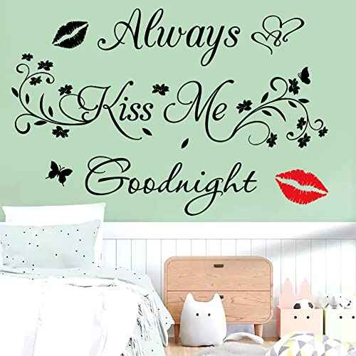 Aeways Kiss Me Goodnight Wall Stickers Decals Wall Decor Home Decorations