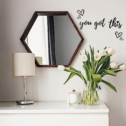 PLIGREAT You Got This Quotes Wall Stickers, Peel and Stick Wall Decals, Removable Vinyl Art Letters Walls Sticker for Bedroom Living Room Home Office Decorations Indoor Window Art Decor