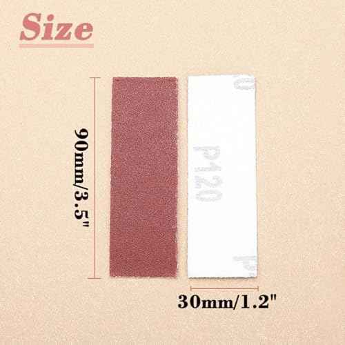 100Pcs Micro Detail Sander Paper Kit 3.5x1.2 Inch Hook and Loop Sandpaper Strips 120 Grit, Micro Finishing Sander Paper Detail Sander Refills for DIY Crafts Wood Tight Narrow Spaces Polishing