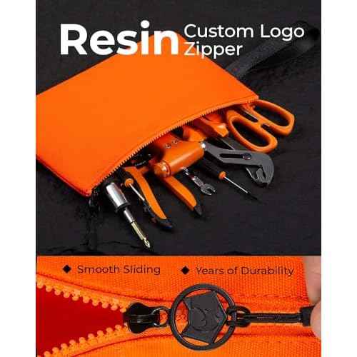 1120 Canvas Tool Pouch, Heavy Duty Small Tool Bag with Custom Zipper, Multipurpose Tool Pouches 6 Pack