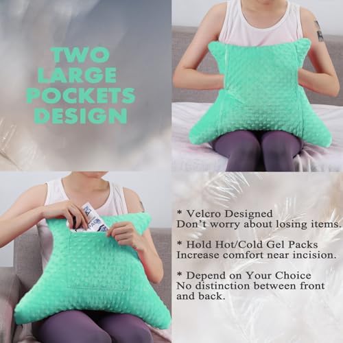 Hysterectomy Pillow with Pocket, Hysterectomy Recovery Abdominal Pillow, Post Surgery Pillow for Abdomen, C-Section Recovery Pillow, Mastectomy, Tummy Tuck, Hernia, Abdominal Surgery Must Haves