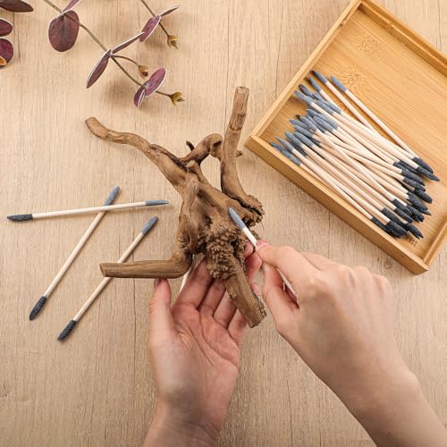 cobee 150 Pcs Double End Sanding Sticks, 150/280 Grit Birch Wood Matchsticks Corundum Sand Sanding Twigs Polishing Sticks Detailing Tools for Plastic Models Woodworking 5.5 x 0.3 Inch