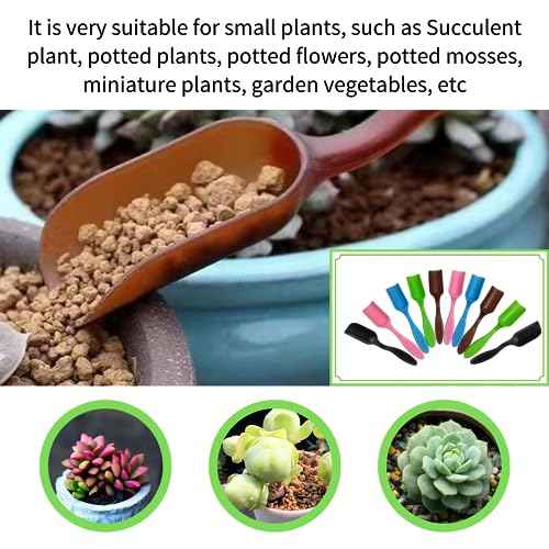 10Pcs NINGDAN Mini Shovel,Plastic Mini Gardening Shovel Spoons Soil Scoops,Cultivation Digging Transplanting Tools for Succulents Potted Flowers,Succulent Sand Scoops/Coffee Beans/Milk Powder Scoops