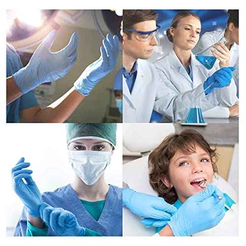 Basic Medical Synmax Vinyl Exam Gloves - Latex-Free & Powder-Free - X-Large, BMPF-3004(Case of 1,000),Blue